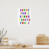 Schrijfletters voor afspeelruimte Helder primaire Poster (Keuken)