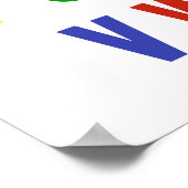 Schrijfletters voor afspeelruimte Helder primaire Poster (Hoek)