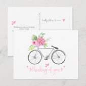 Schrijflettertype Bicycle Floral Bouquet Briefkaart (Voorkant / Achterkant)