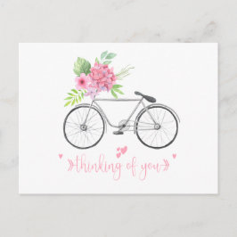 Schrijflettertype Bicycle Floral Bouquet Briefkaart