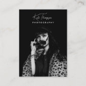 Schrijflettertype Fotograaf zwart-witfotografie Visitekaartje (Voorkant)