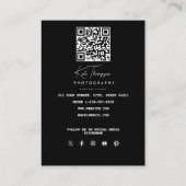 Schrijflettertype Fotograaf zwart-witfotografie Visitekaartje (Achterkant)