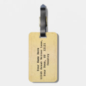 Schrijfmachine Antiek Bagagelabel (Achterkant verticaal)