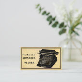 Schrijfmachine Antiek Visitekaartje (Staand voorkant)