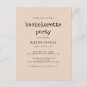  schrijfmachine Bachelorette partijuitnodiging Briefkaart (Voorkant)