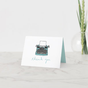 Schrijfmachine bedankt Opmerking