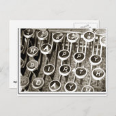 schrijfmachine Birthday Greeting Briefkaart (Voorkant / Achterkant)