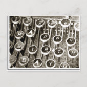 schrijfmachine Birthday Greeting Briefkaart (Voorkant)