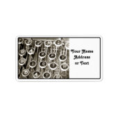  schrijfmachine Birthday Greeting Etiket (Voorkant)