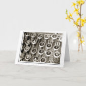  schrijfmachine Birthday Greeting Kaart (Gele Bloem)