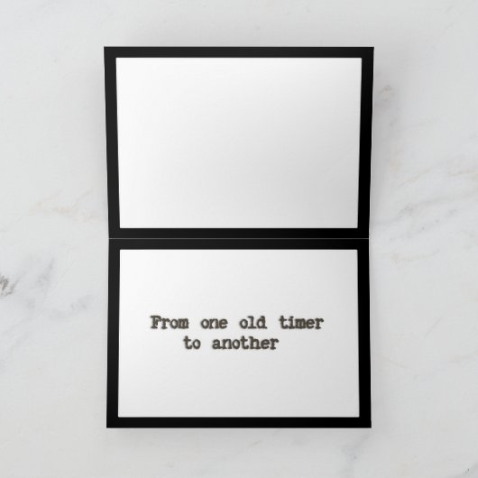  schrijfmachine Birthday Greeting Kaart (Binnen)