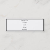  schrijfmachine Birthday Greeting Mini Visitekaartje (Achterkant)