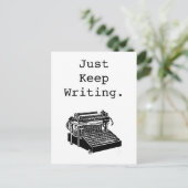  schrijfmachine blijft gewoon schrijven briefkaart (Staand voorkant)