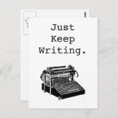  schrijfmachine blijft gewoon schrijven briefkaart (Voorkant / Achterkant)