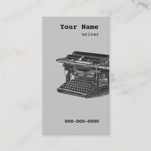  schrijfmachine - blogger visitekaartje (Voorkant)