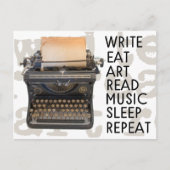 schrijfmachine briefkaart (Voorkant)