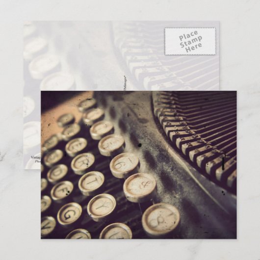  schrijfmachine briefkaart (Voorkant / Achterkant)