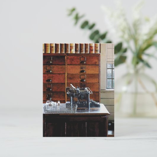 Schrijfmachine Briefkaart (Staand voorkant)