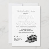 Schrijfmachine bruiloft schrijfmachine kaart (Voorkant)