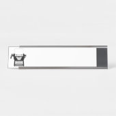 schrijfmachine bureau naambordje (Voorkant)