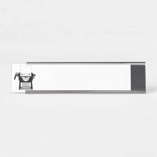schrijfmachine bureau naambordje (Voorkant)