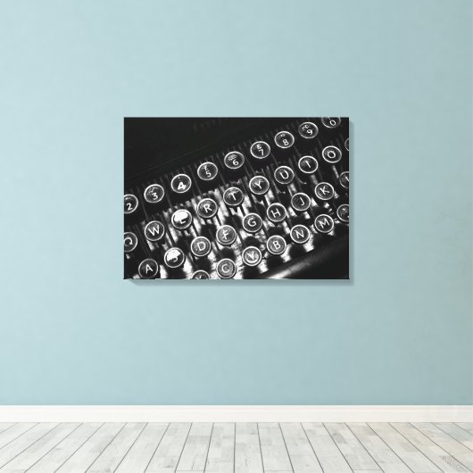  schrijfmachine canvas afdruk (Insitu (Houten vloer))