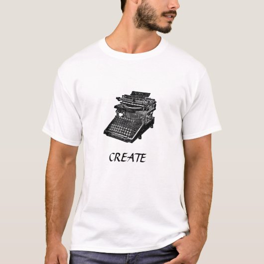 schrijfmachine CREËER T-shirt (Voorkant)