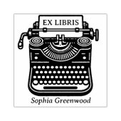 schrijfmachine - Ex Libris Rubberstempel (Afrduk)