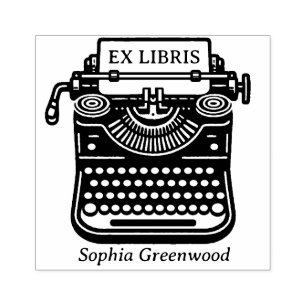 schrijfmachine - Ex Libris Rubberstempel