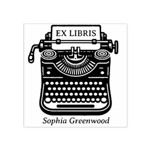  schrijfmachine - Ex Libris Rubberstempel