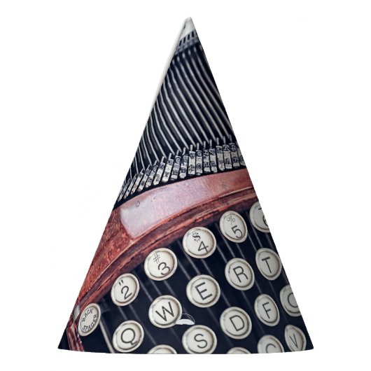  schrijfmachine feesthoedjes (Links)