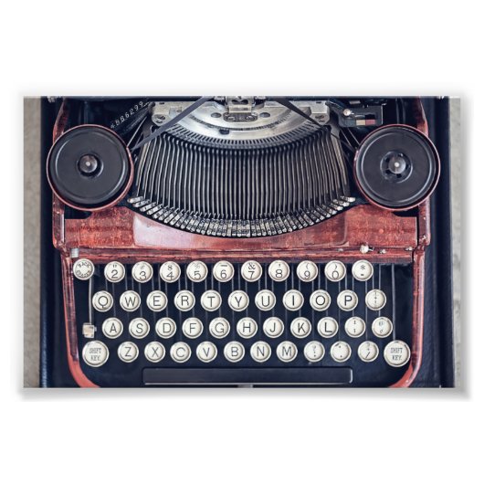  schrijfmachine foto afdruk (Voorkant)