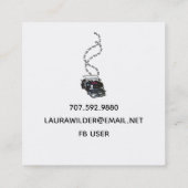 schrijfmachine-freelance schrijfster vierkante visitekaartje (Achterkant)