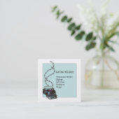 schrijfmachine-freelance schrijfster vierkante visitekaartje (Staand voorkant)