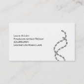  schrijfmachine-freelance schrijfster visitekaartje (Achterkant)