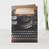  schrijfmachine Happy Birthday Kaart (Voorkant)