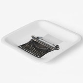  schrijfmachine Happy Birthday Papieren Bordje (Gebogen)