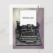  schrijfmachine Hartelijk dank Briefkaart (Voorkant / Achterkant)
