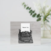  schrijfmachine Hartelijk dank Briefkaart (Staand voorkant)