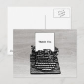  schrijfmachine Hartelijk dank Briefkaart (Voorkant / Achterkant)