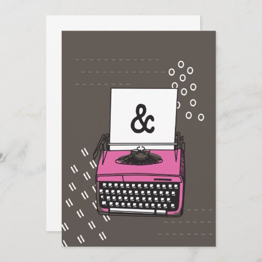  schrijfmachine Kaart - Ampersand (Voorkant / Achterkant)