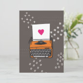 schrijfmachine Kaart - Hart (Staand voorkant)