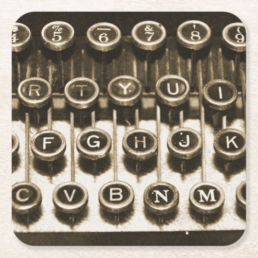  schrijfmachine kartonnen onderzetters (Voorkant)