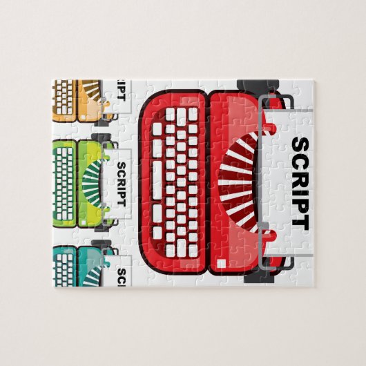 Schrijfmachine Legpuzzel (Horizontaal)