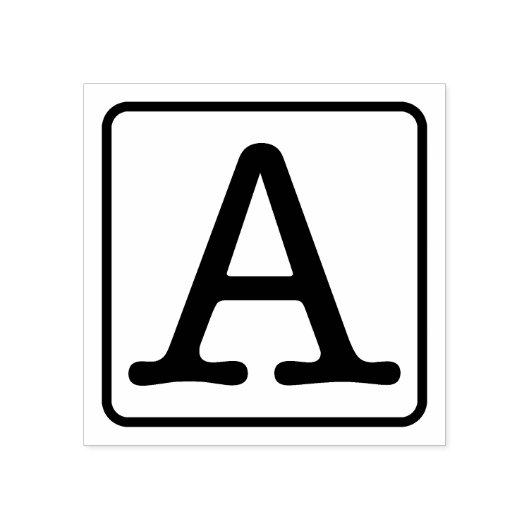Schrijfmachine Letter A Rubberstempel (Afrduk)