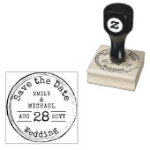 Schrijfmachine Lettertype Save The Date Trouwen Rubberstempel (Gestempeld)