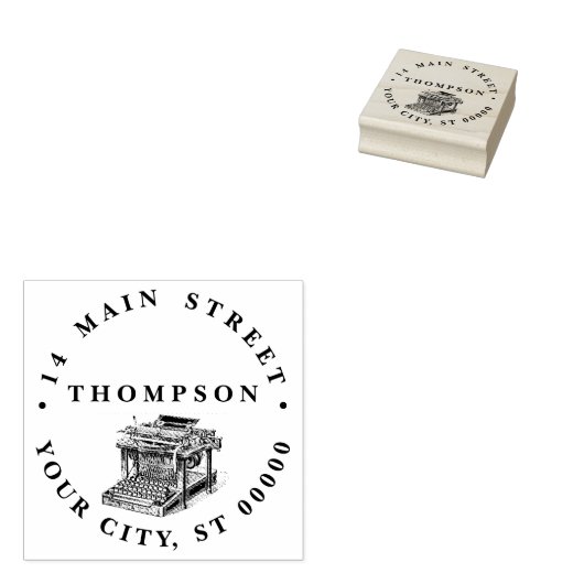  schrijfmachine lithograaf rubberstempel (Gestempeld)