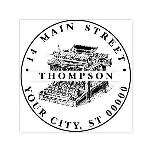  schrijfmachine lithograaf  zelfinktende stempel (Design)