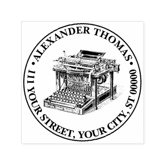  schrijfmachine lithograaf  zelfinktende stempel (Design)