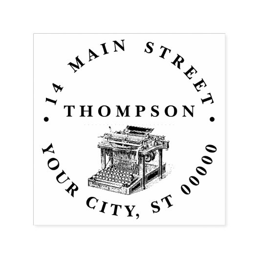  schrijfmachine lithograaf  zelfinktende stempel (Design)